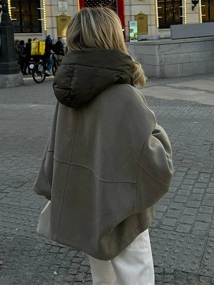 Cadence | Veste Bomber à Capuche à Blocs de Couleurs pour Femmes