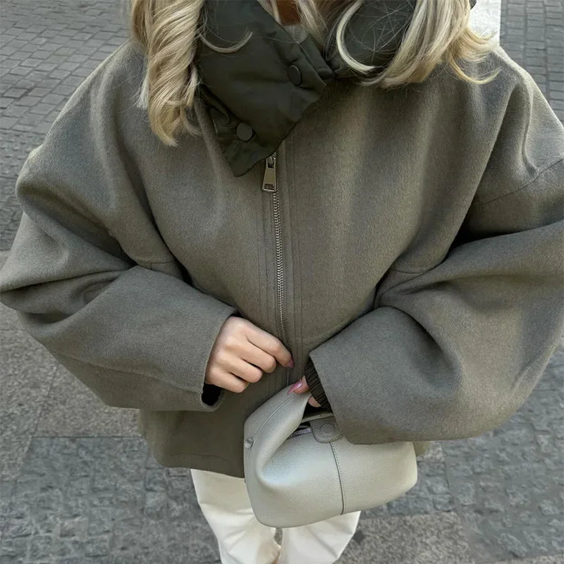 Cadence | Veste Bomber à Capuche à Blocs de Couleurs pour Femmes