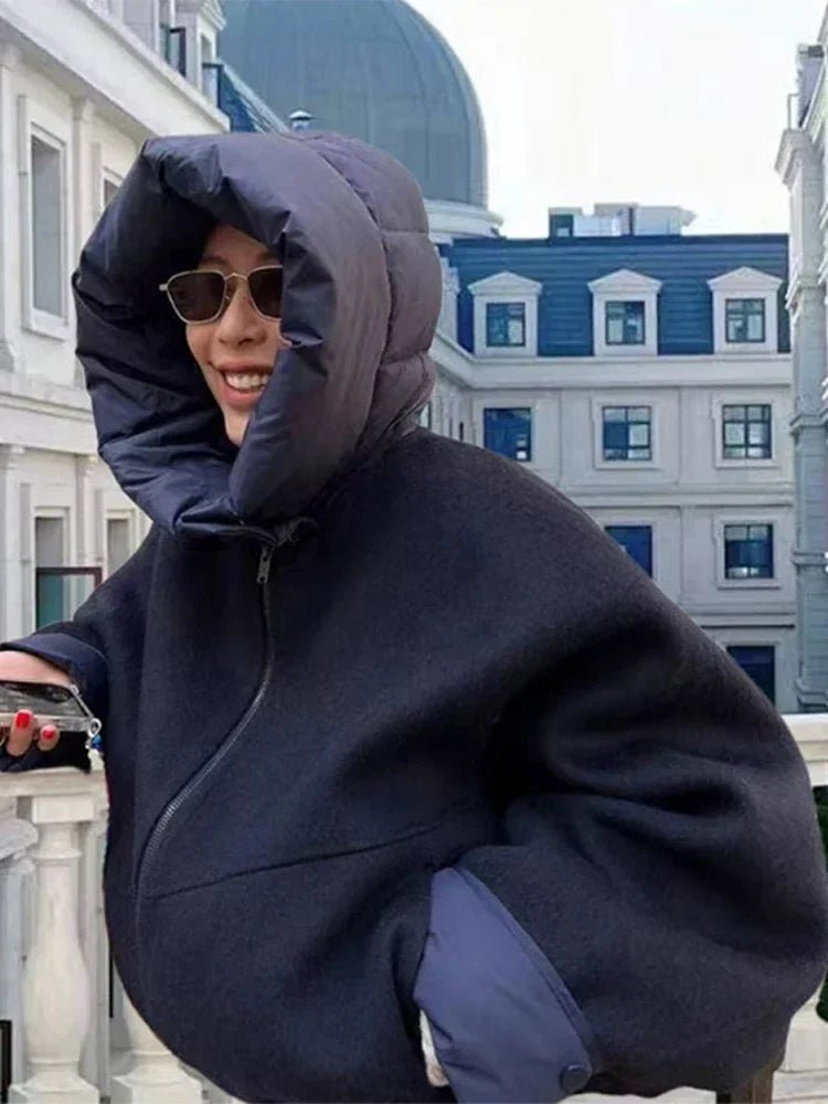 Cadence | Veste Bomber à Capuche à Blocs de Couleurs pour Femmes