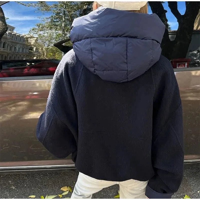 Cadence | Veste Bomber à Capuche à Blocs de Couleurs pour Femmes
