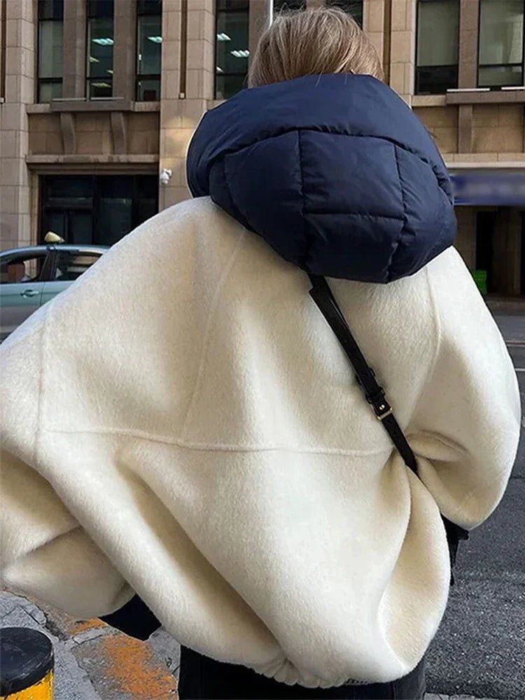 Cadence | Veste Bomber à Capuche à Blocs de Couleurs pour Femmes