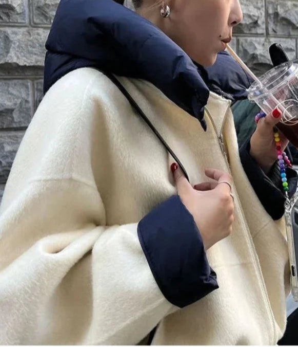 Cadence | Veste Bomber à Capuche à Blocs de Couleurs pour Femmes