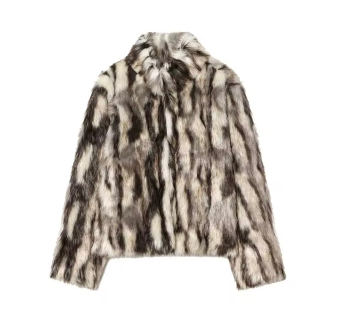 Chelsea | Manteau en fausse fourrure à imprimé animal pour femmes