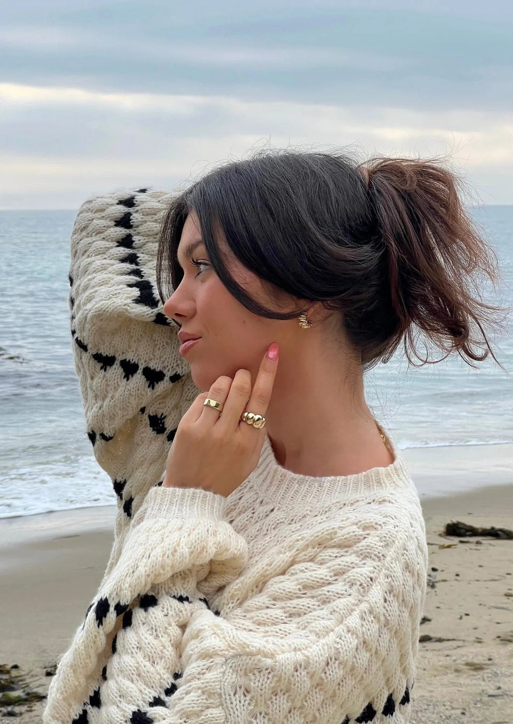Clementina | Pull oversized à manches larges avec contraste pour femmes