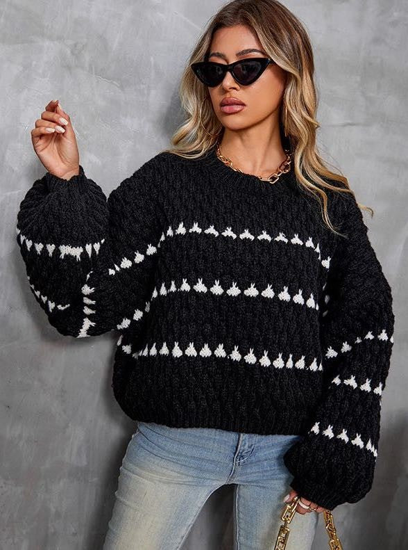 Clementina | Pull oversized à manches larges avec contraste pour femmes