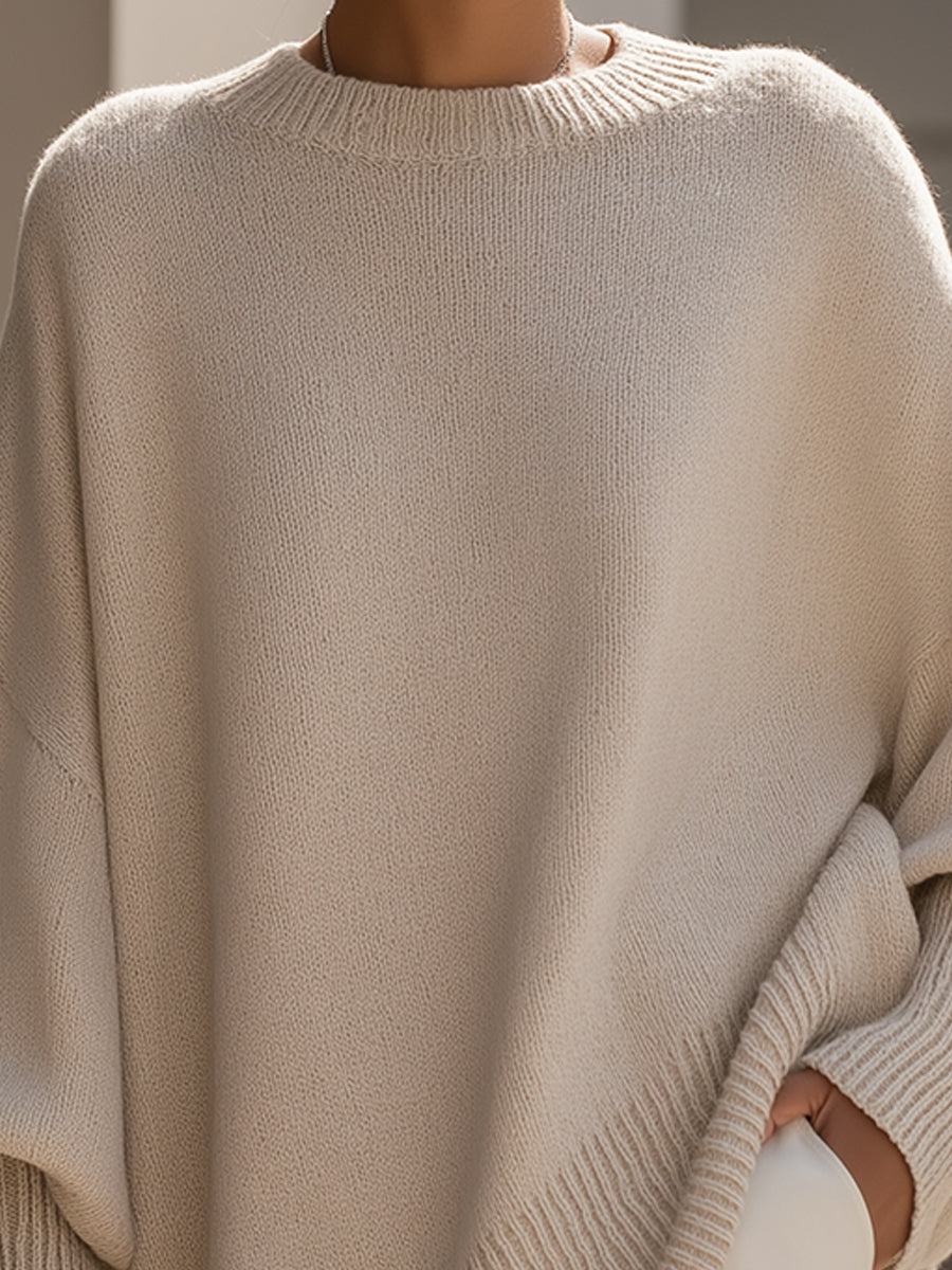Delilah | Pull en maille oversize à col rond pour femmes