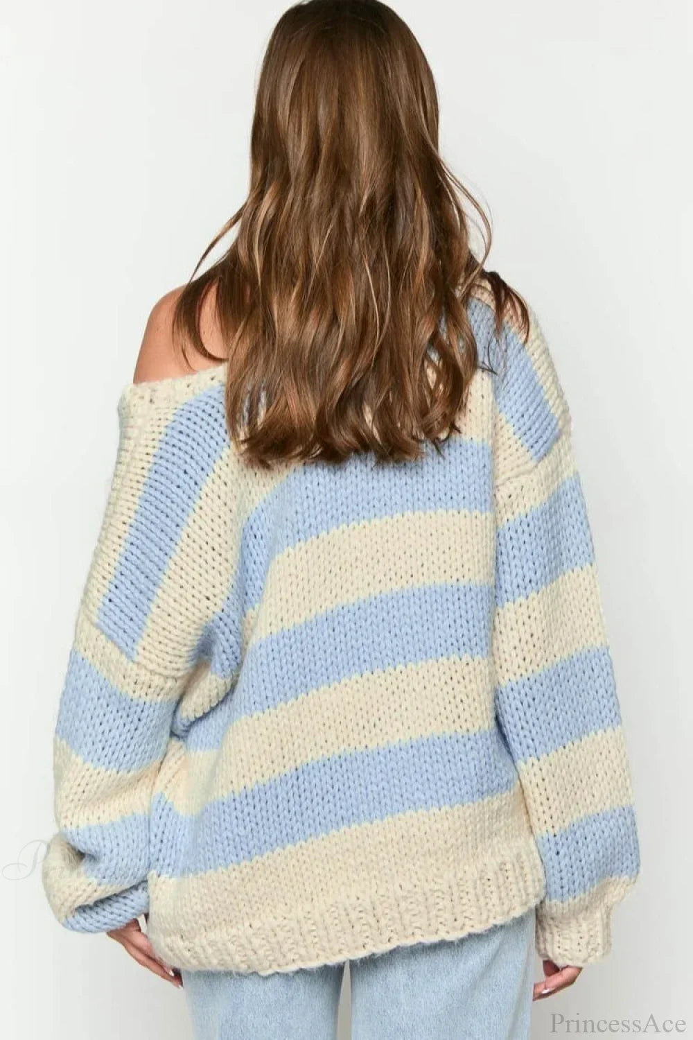 Elaina | Pull oversized tricot rayé pour femmes