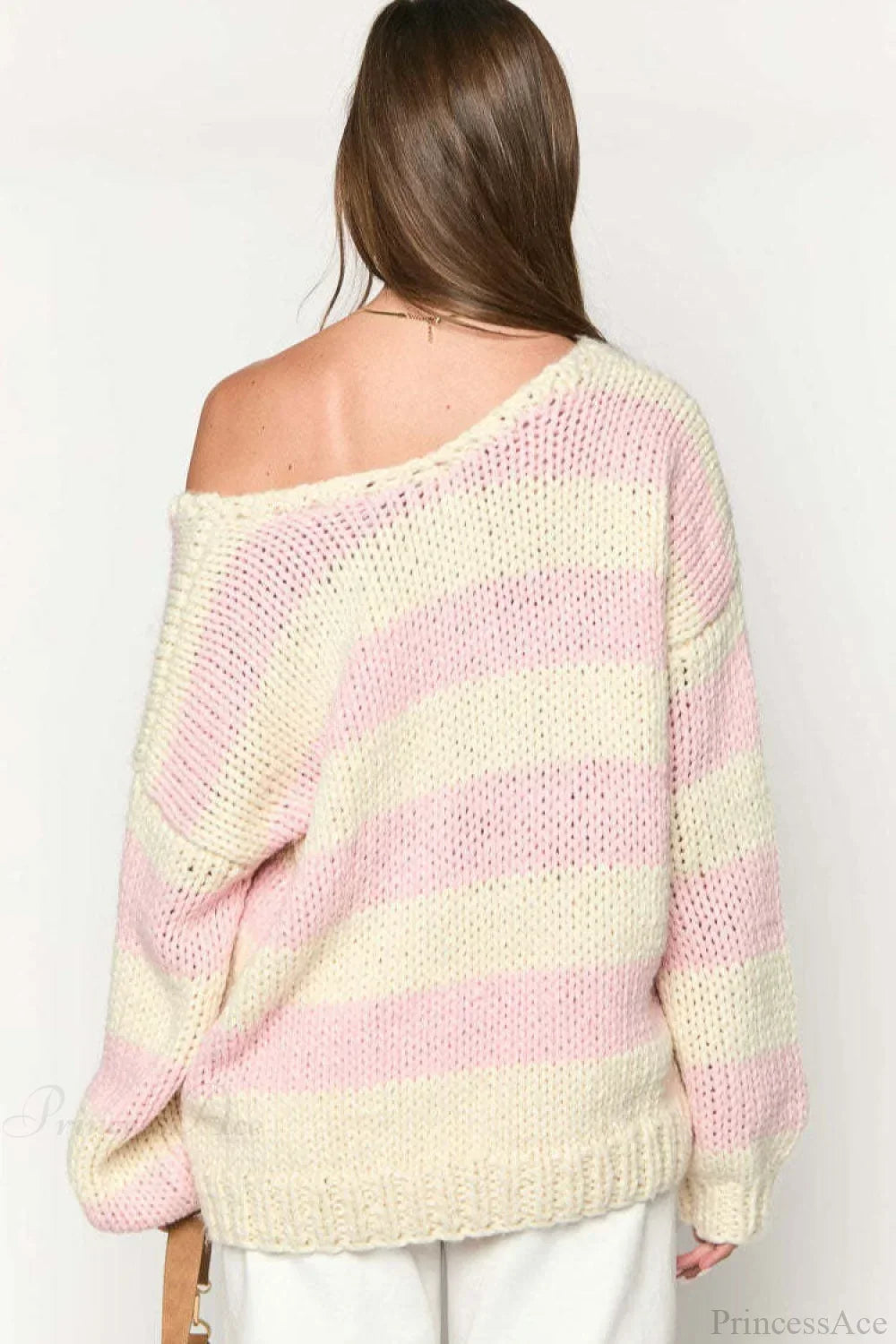 Elaina | Pull oversized tricot rayé pour femmes