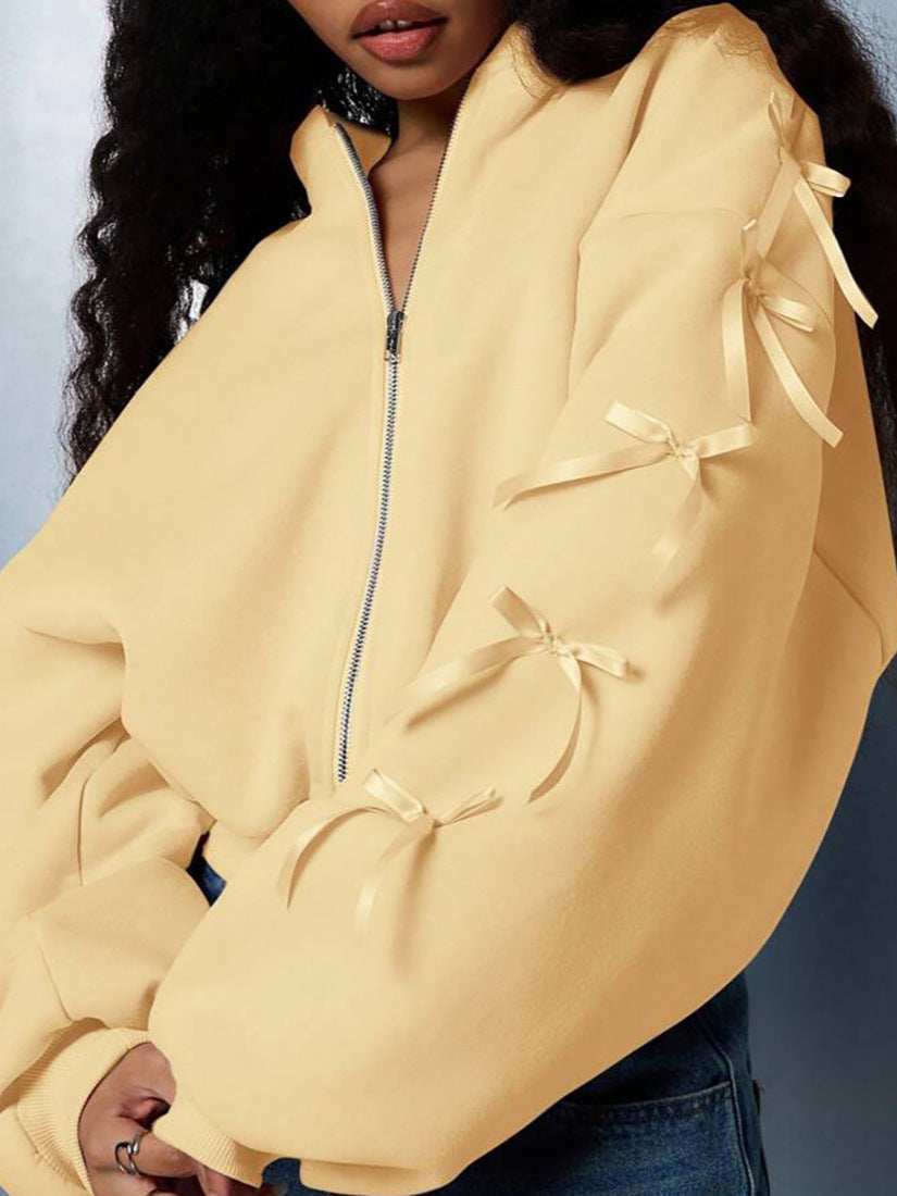 Eleanora | Pull zippé à col haut et manches longues pour femmes