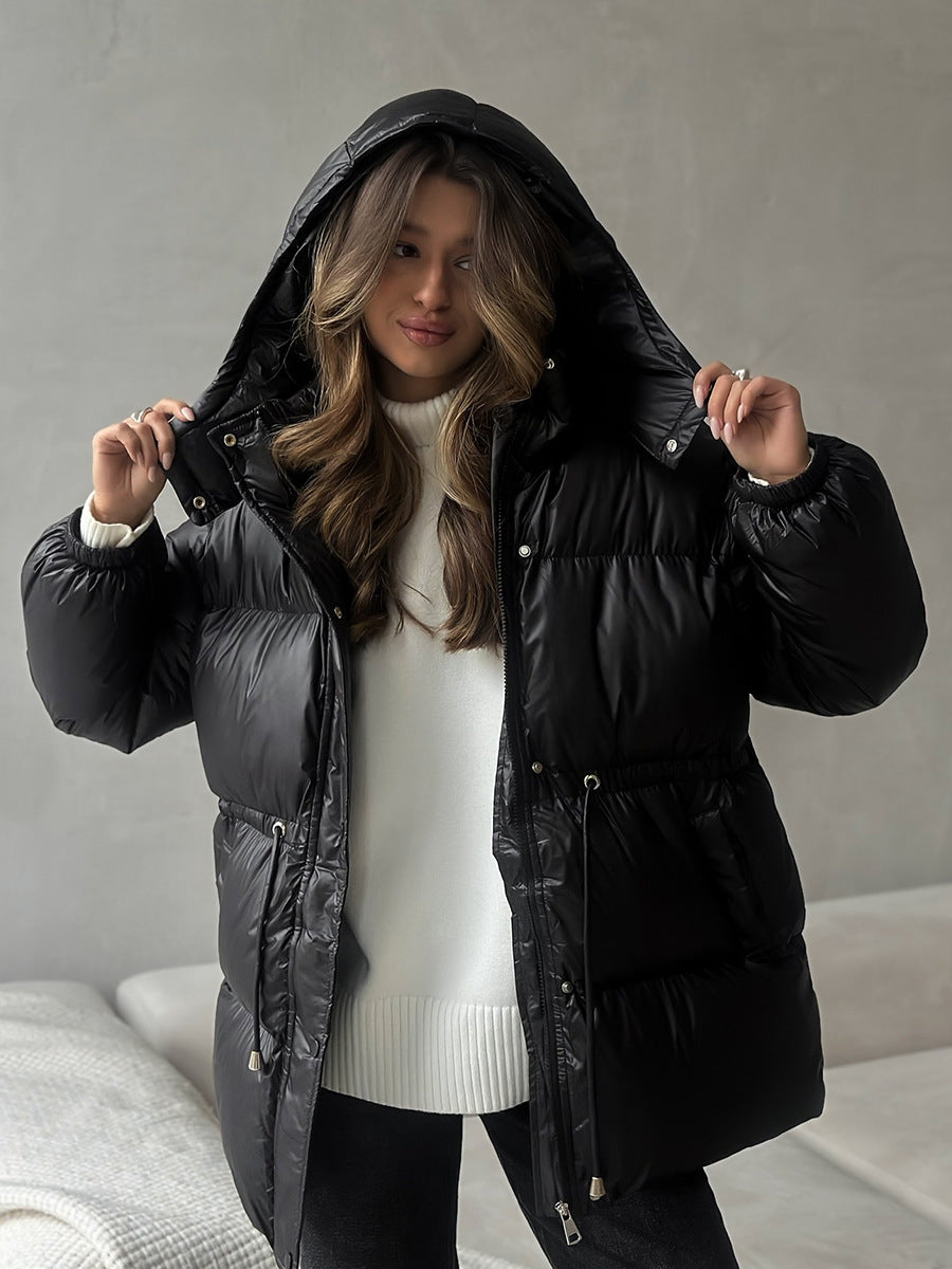Esther | Veste matelassée à capuche avec cordon de serrage pour femmes