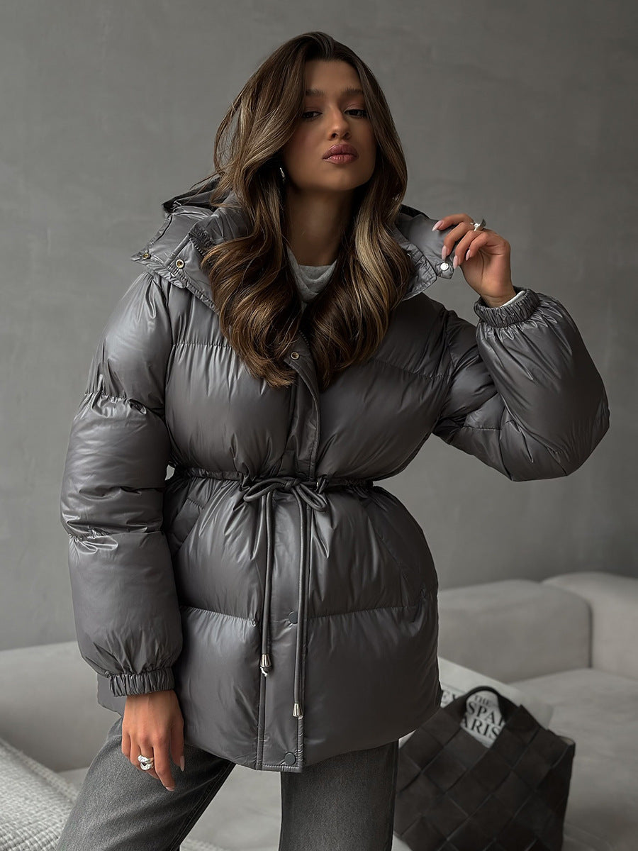 Esther | Veste matelassée à capuche avec cordon de serrage pour femmes
