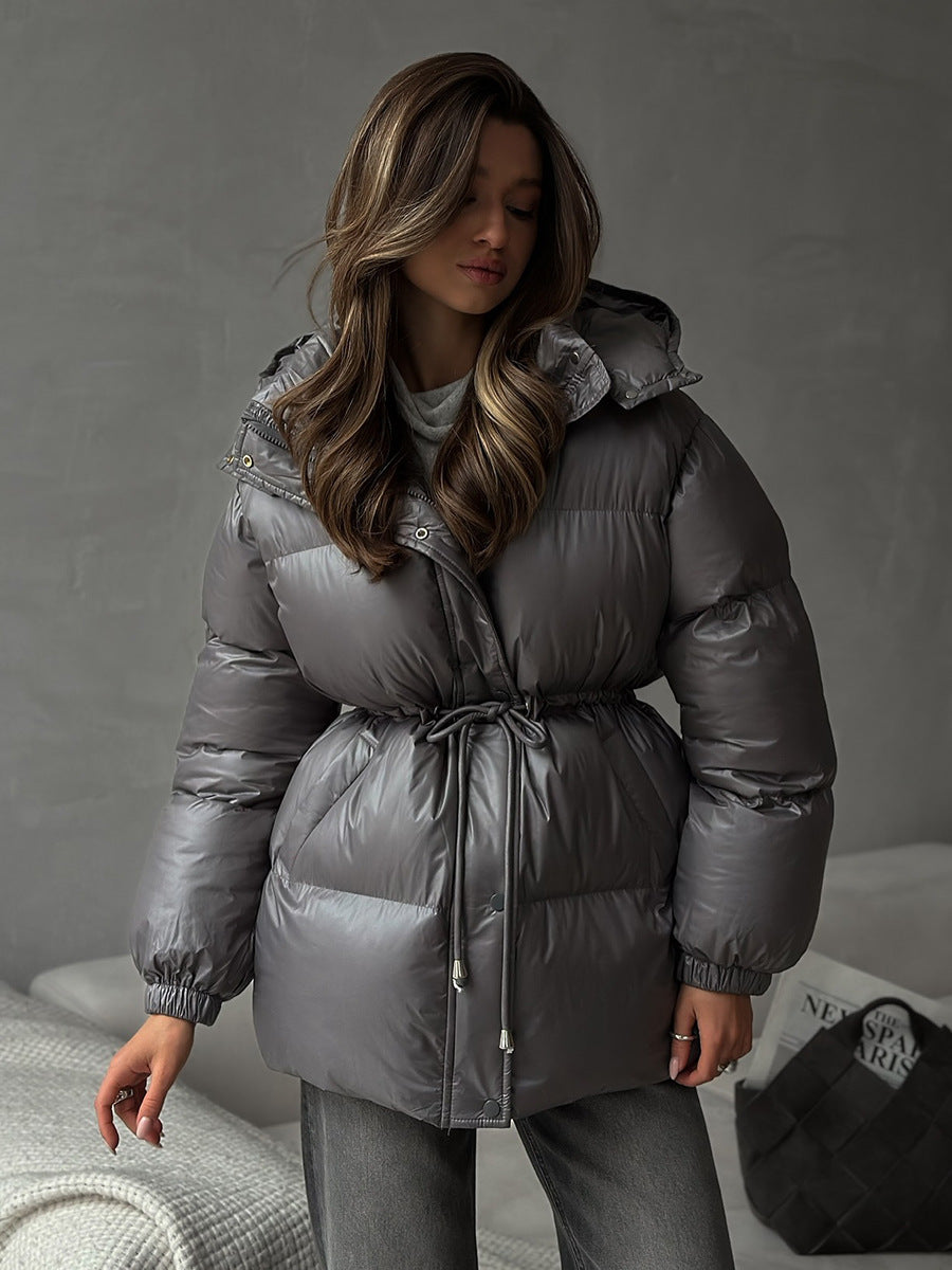 Esther | Veste matelassée à capuche avec cordon de serrage pour femmes