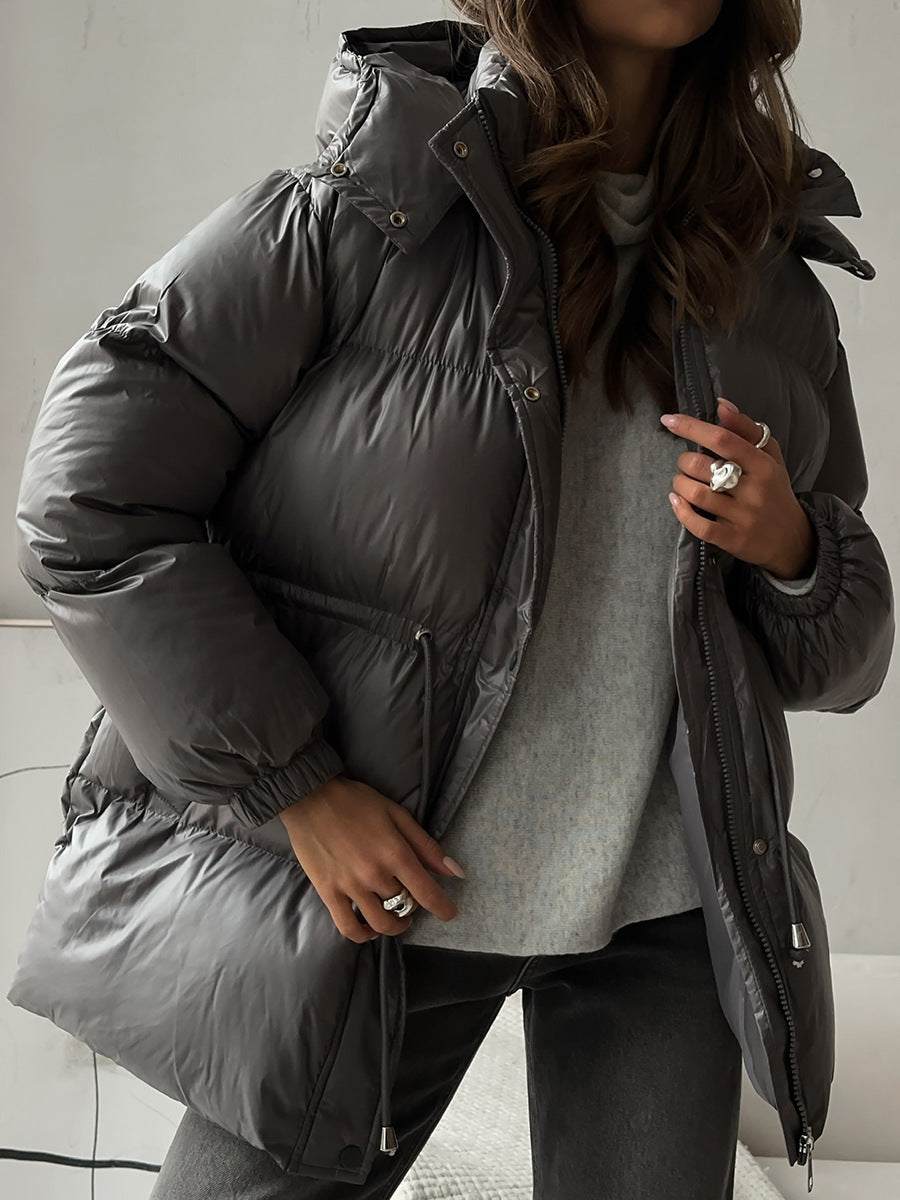 Esther | Veste matelassée à capuche avec cordon de serrage pour femmes