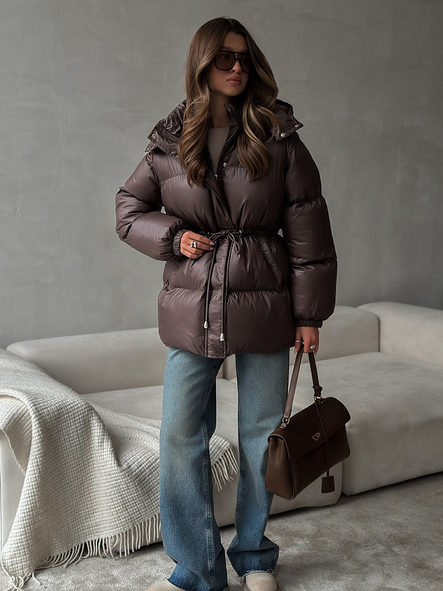Esther | Veste matelassée à capuche avec cordon de serrage pour femmes