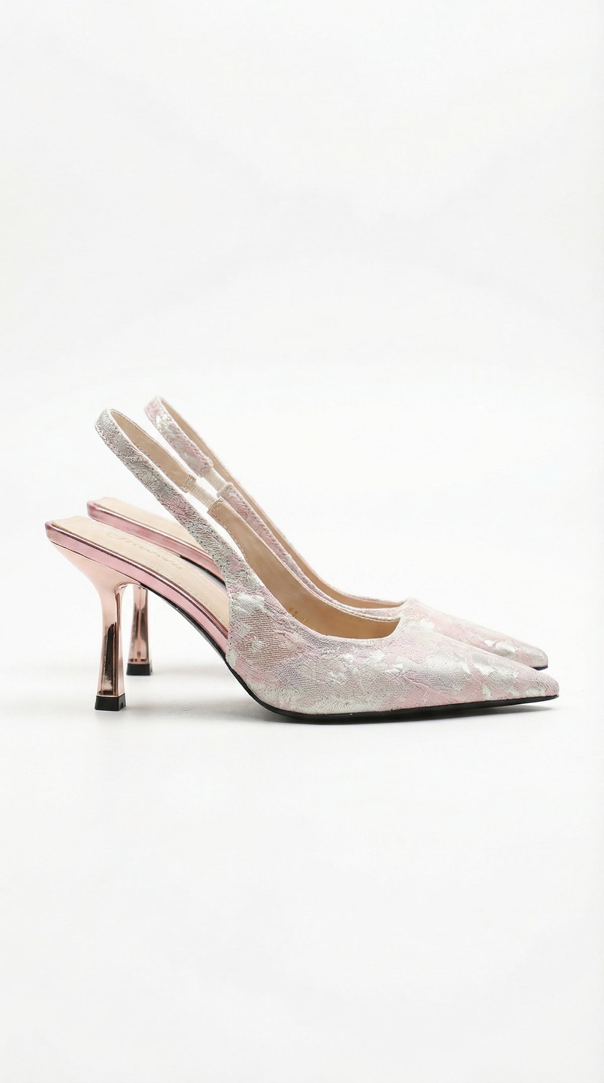 Frida | Sandales à talons slingback à bout pointu texturé pour femmes