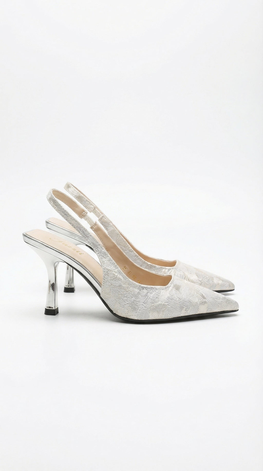 Frida | Sandales à talons slingback à bout pointu texturé pour femmes