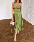 Genesis | Robe Midi Sans Manches Sweetheart pour Invitées de Mariage