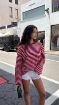 Georgia | Pull Tricoté Oversize Rayé pour Femme