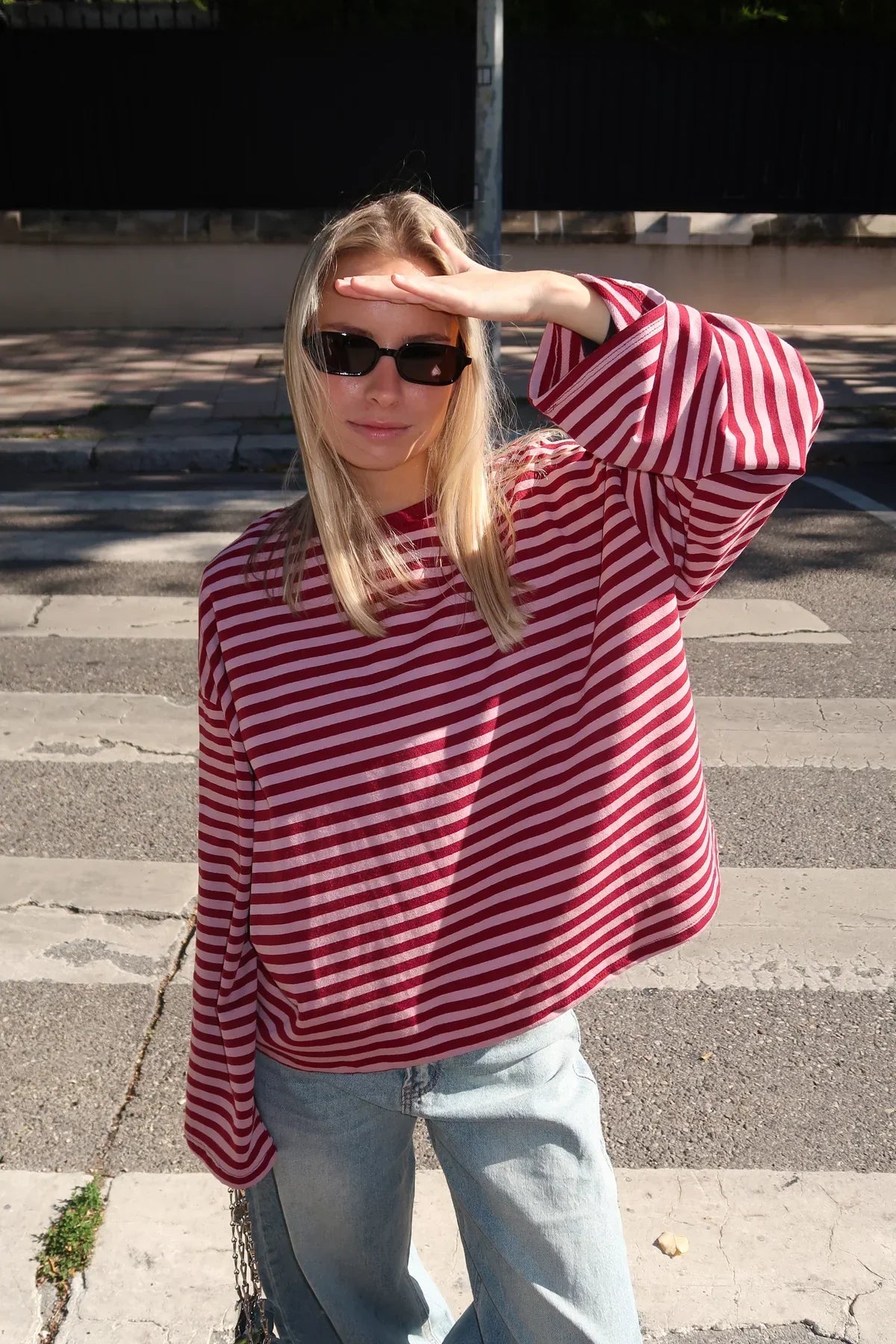 Georgia | Pull Tricoté Oversize Rayé pour Femme