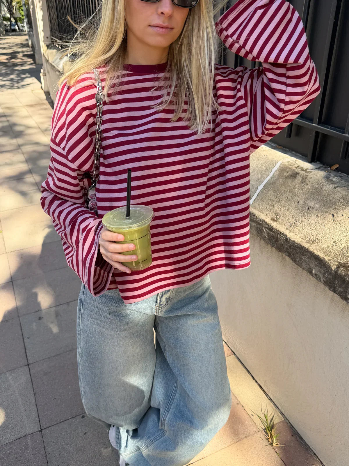 Georgia | Pull Tricoté Oversize Rayé pour Femme