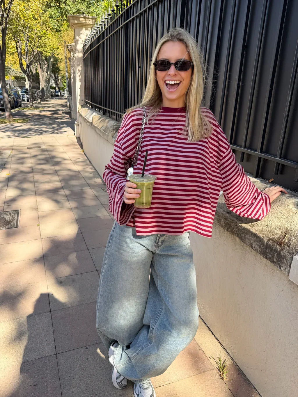 Georgia | Pull Tricoté Oversize Rayé pour Femme