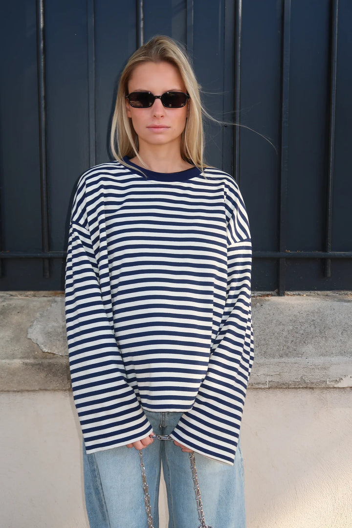 Georgia | Pull Tricoté Oversize Rayé pour Femme