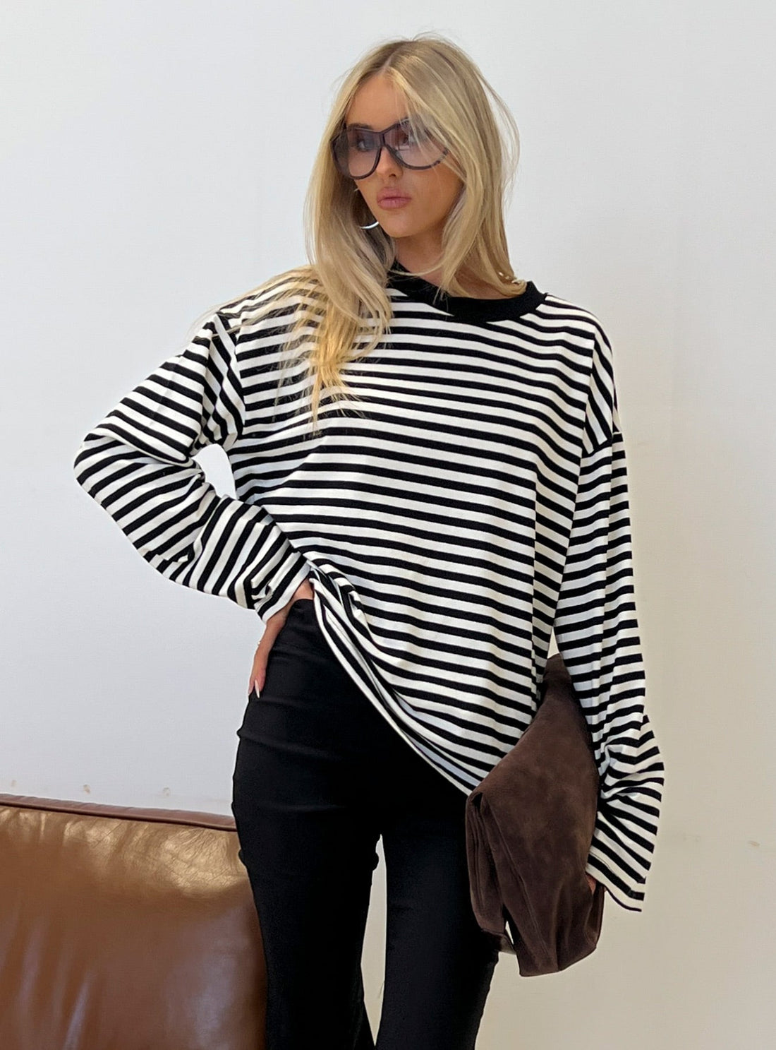 Georgia | Pull Tricoté Oversize Rayé pour Femme