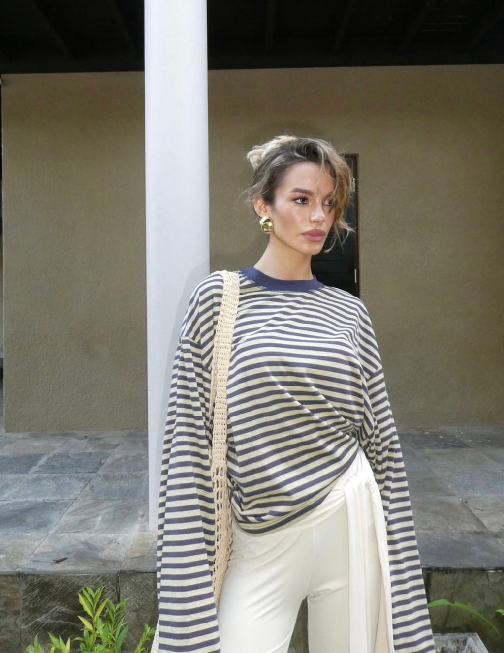 Georgia | Pull Tricoté Oversize Rayé pour Femme