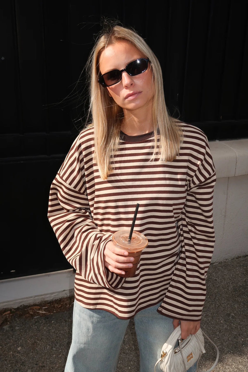 Georgia | Pull Tricoté Oversize Rayé pour Femme