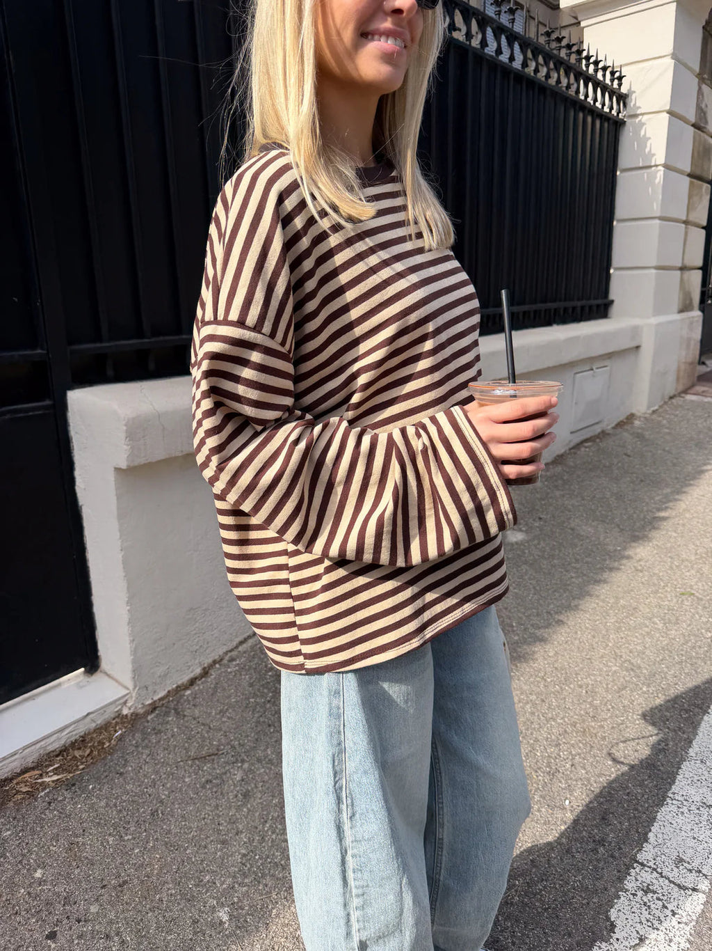 Georgia | Pull Tricoté Oversize Rayé pour Femme