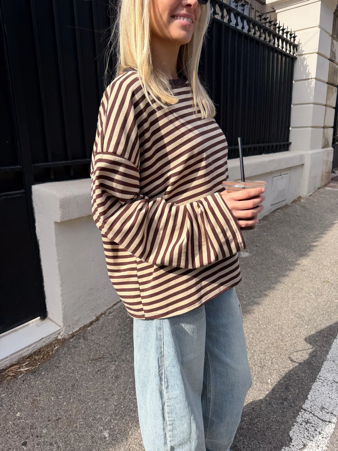 Georgia | Pull Tricoté Oversize Rayé pour Femme