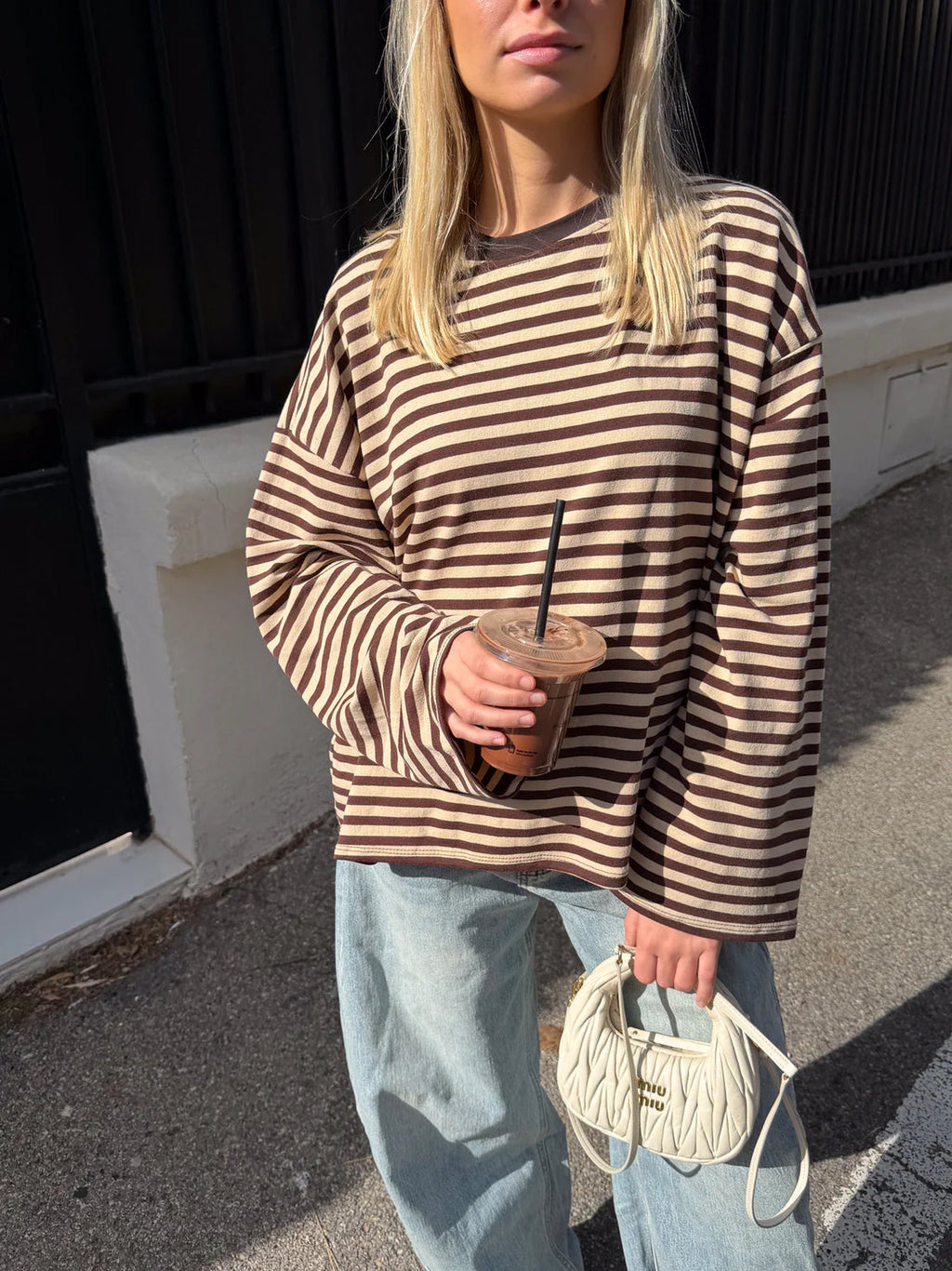 Georgia | Pull Tricoté Oversize Rayé pour Femme