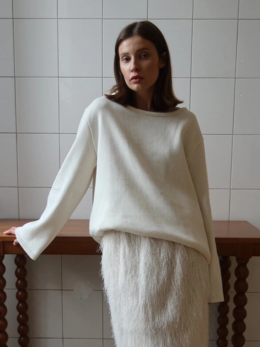 Giselle | Pull en tricot dos nu oversize pour femmes