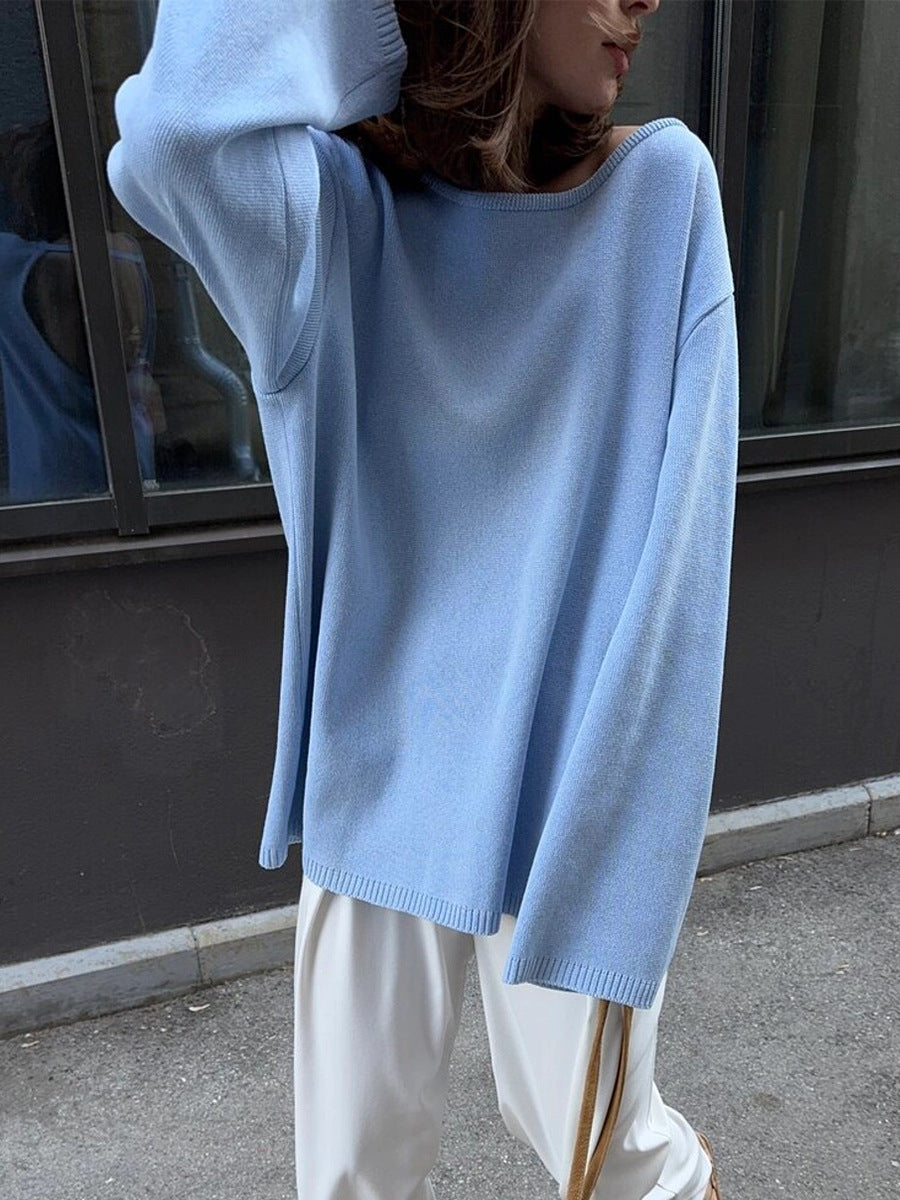 Giselle | Pull en tricot dos nu oversize pour femmes