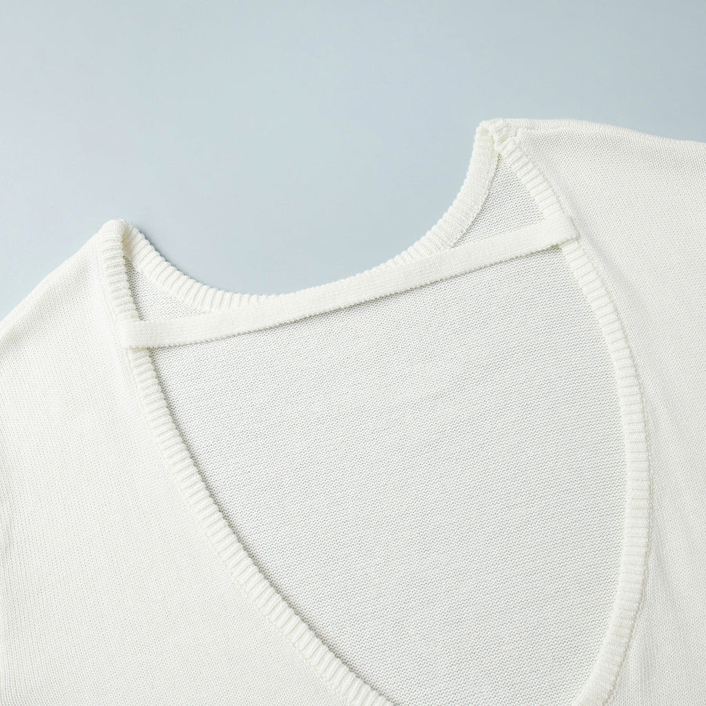 Giselle | Pull en tricot dos nu oversize pour femmes