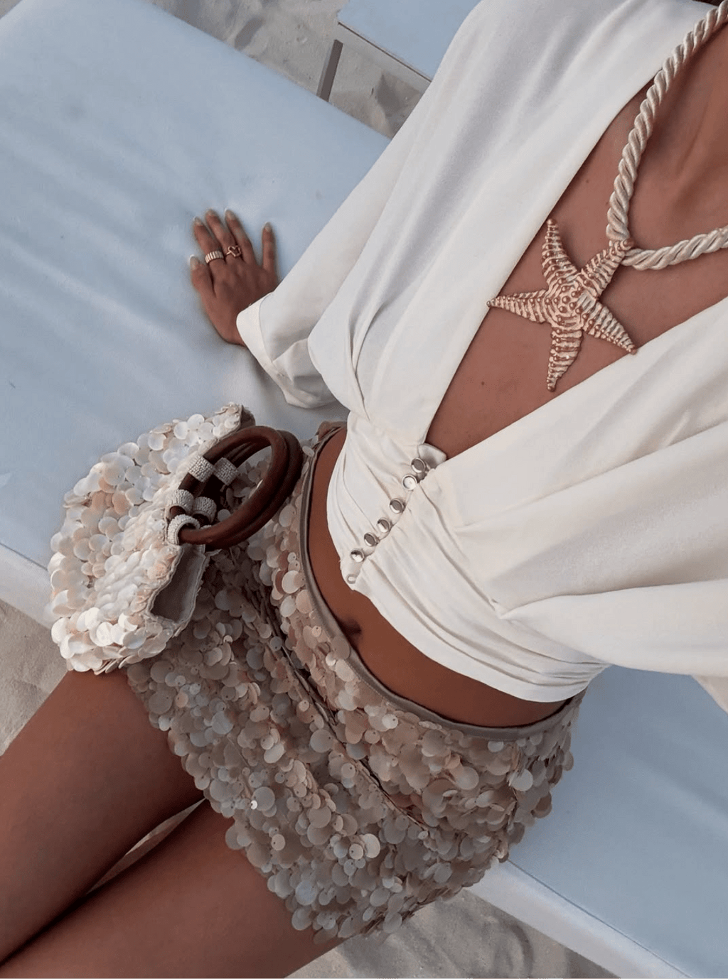 Gwen | Jupe Mini Paillette de Plage pour Femme