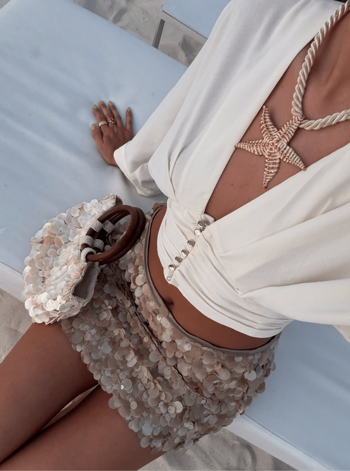 Gwen | Jupe Mini Paillette de Plage pour Femme