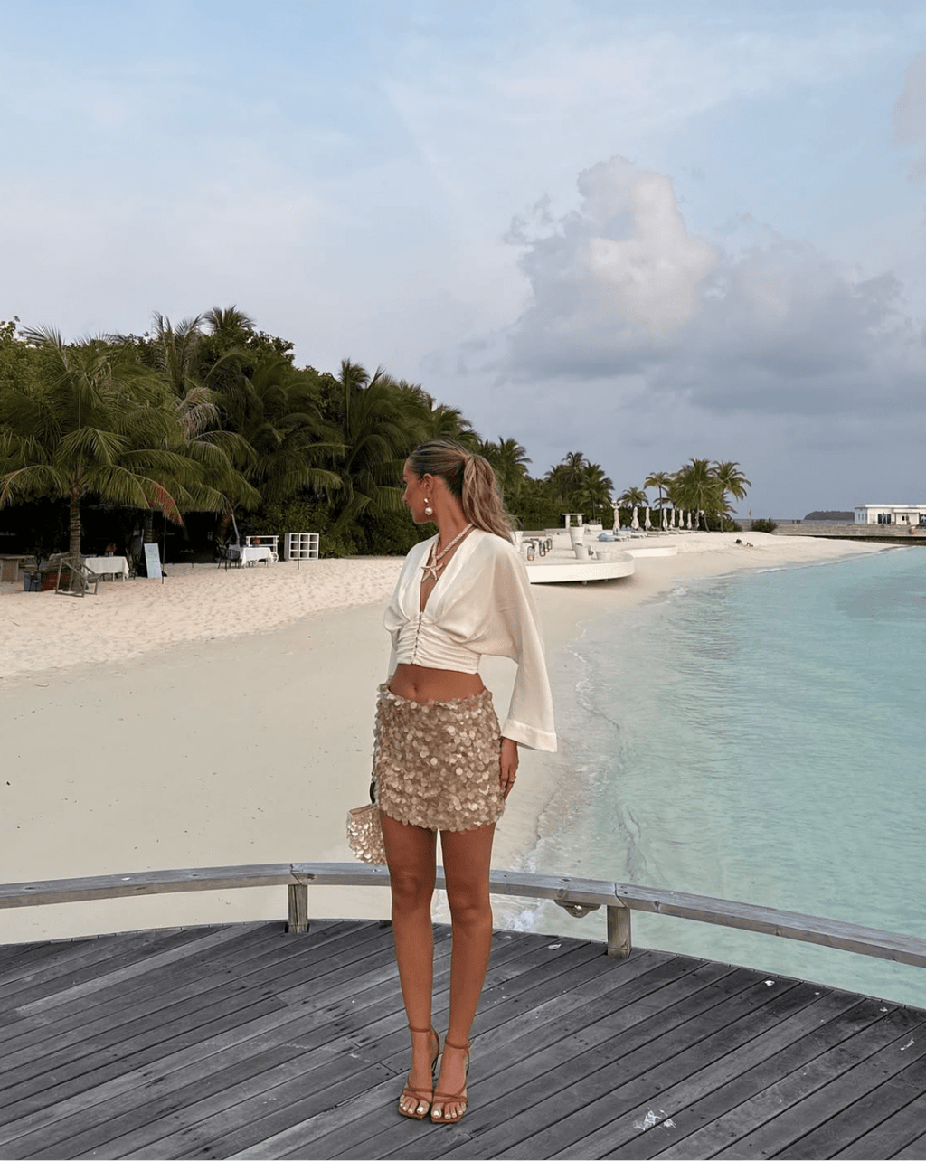 Gwen | Jupe Mini Paillette de Plage pour Femme
