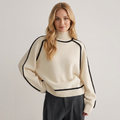 Hartley | Pull à col roulé à manches longues en ribbed pour femmes