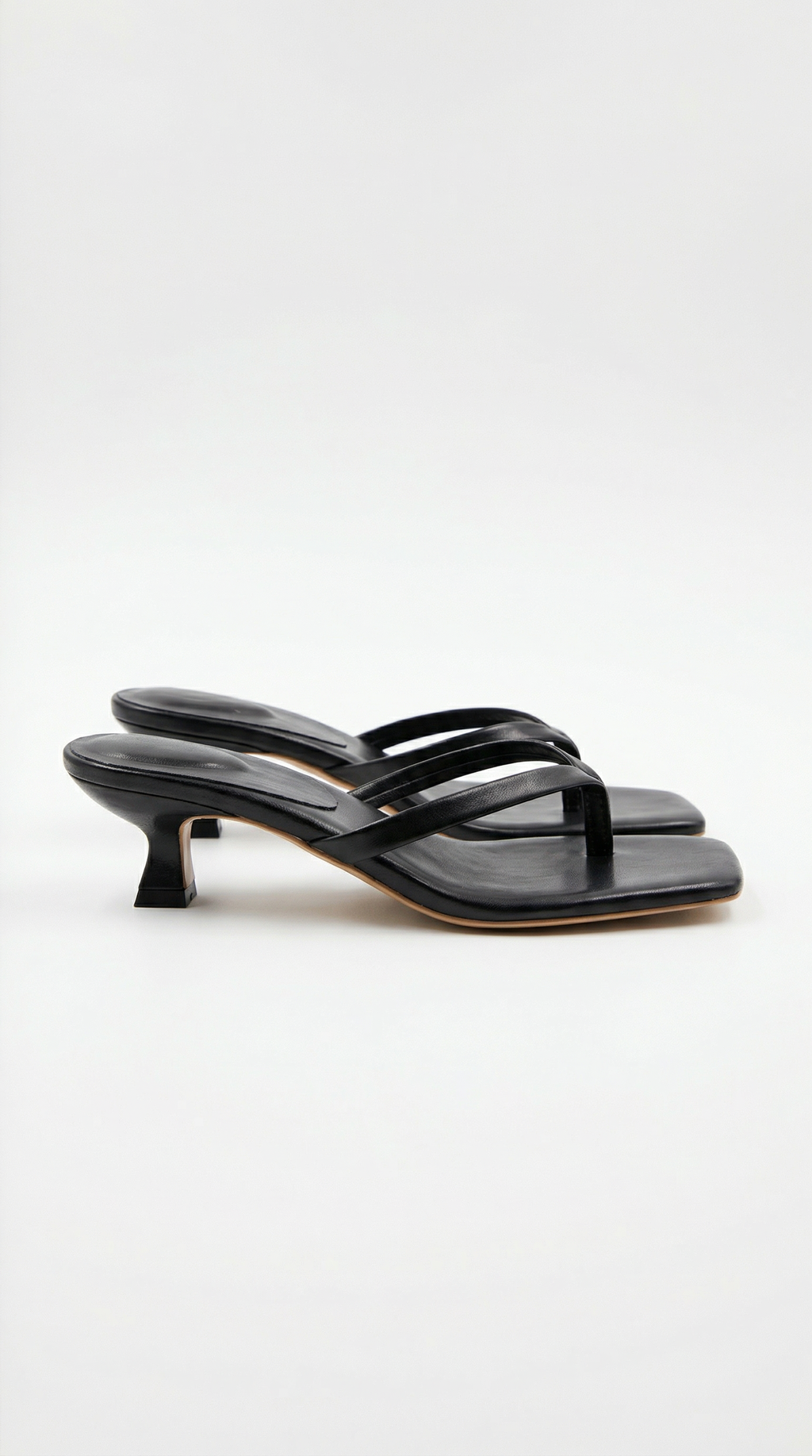 Ieza | Sandales Mules à Talon Kitten à Lanières pour Femmes