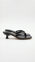 Ieza | Sandales Mules à Talon Kitten à Lanières pour Femmes