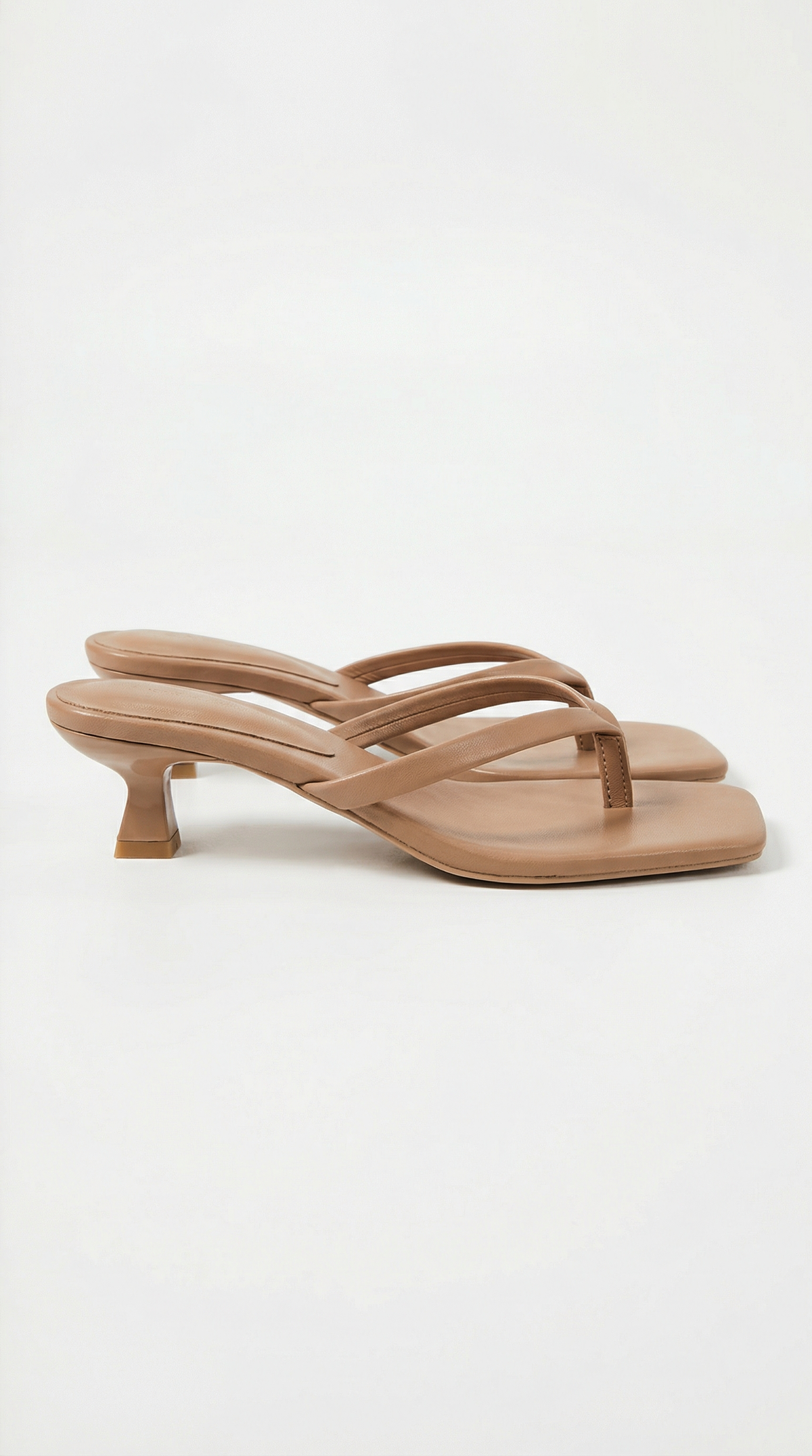 Ieza | Sandales Mules à Talon Kitten à Lanières pour Femmes