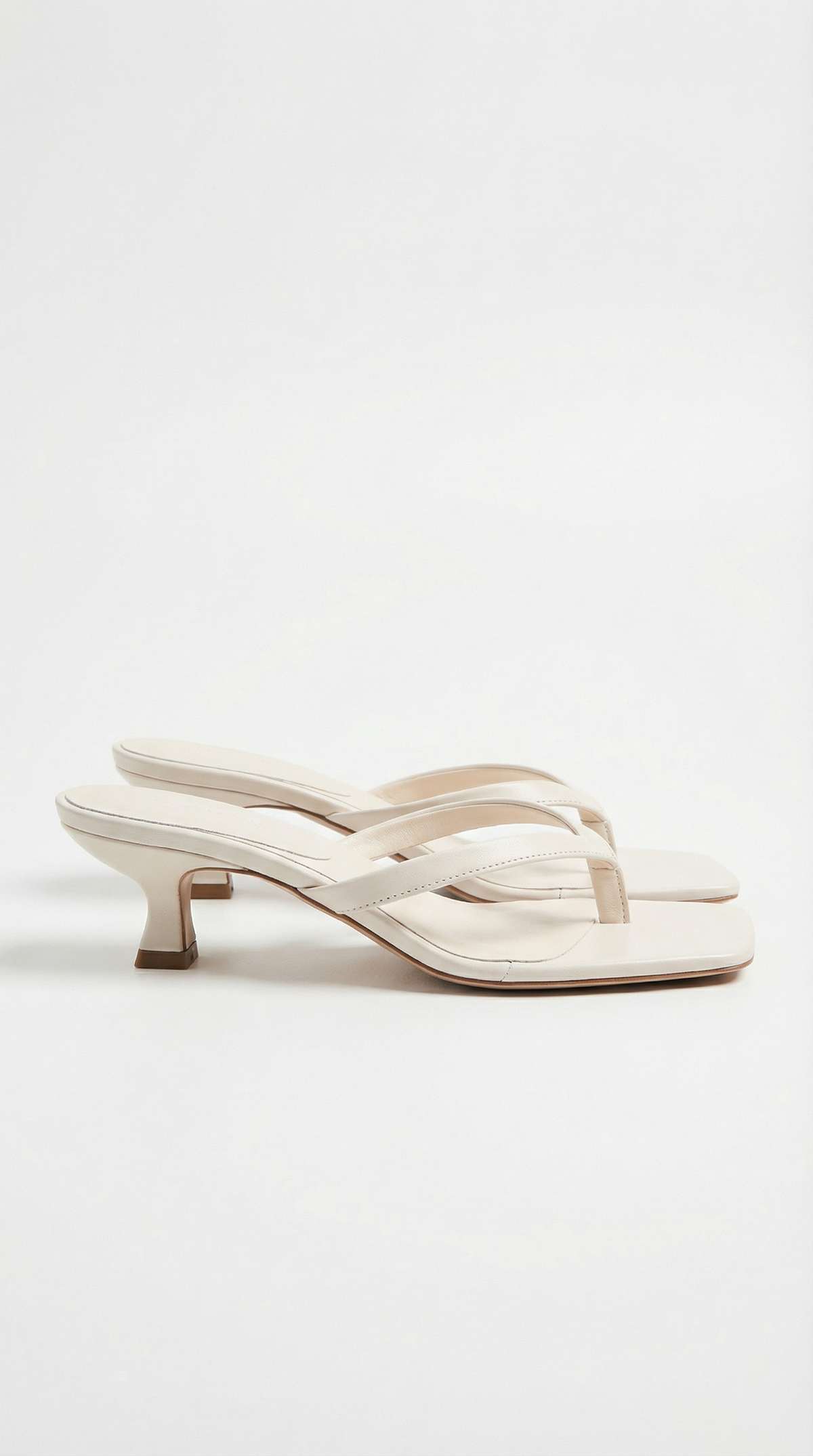 Ieza | Sandales Mules à Talon Kitten à Lanières pour Femmes