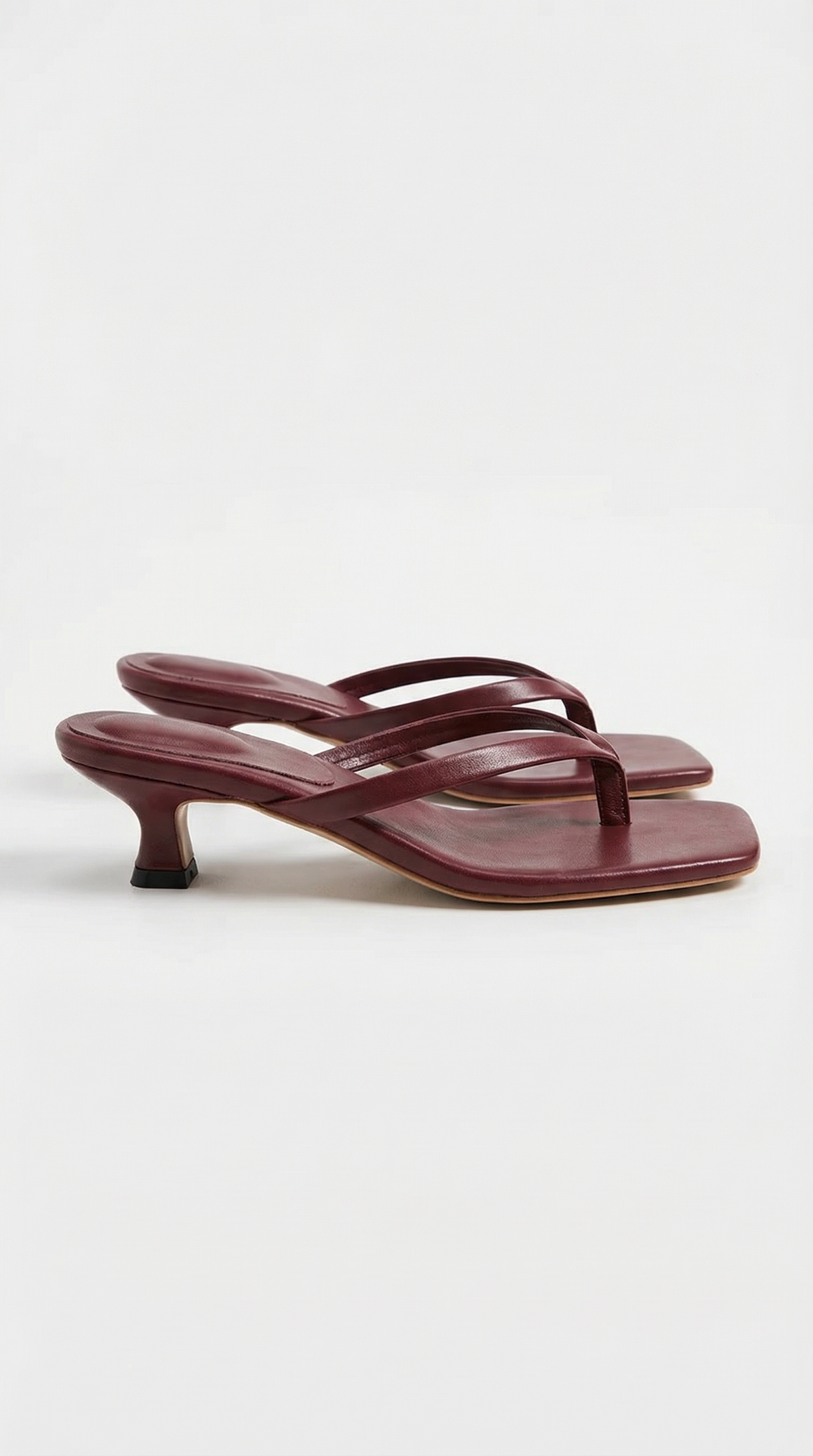 Ieza | Sandales Mules à Talon Kitten à Lanières pour Femmes