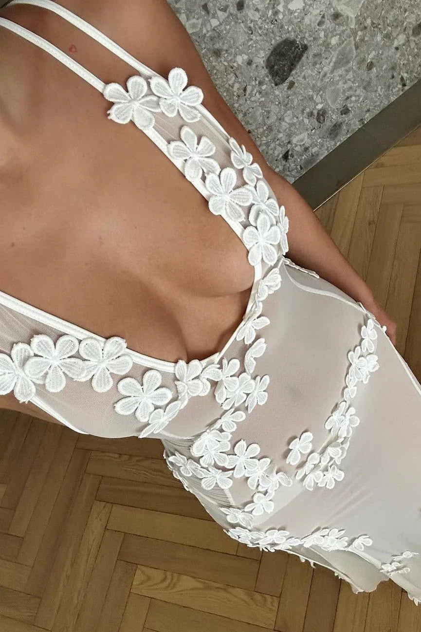 Ilyana | Couverture d'été florale en mesh pour femmes