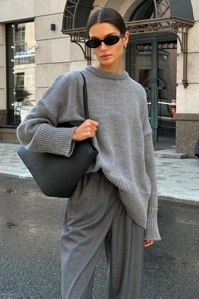 Jocelyn | Pull en tricot oversized à manches longues et épaules tombantes pour femmes