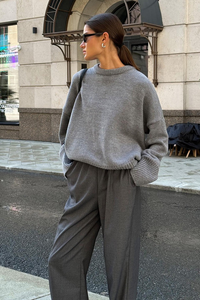 Jocelyn | Pull en tricot oversized à manches longues et épaules tombantes pour femmes