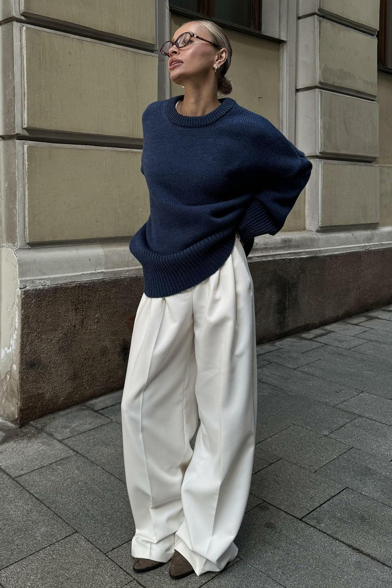 Jocelyn | Pull en tricot oversized à manches longues et épaules tombantes pour femmes