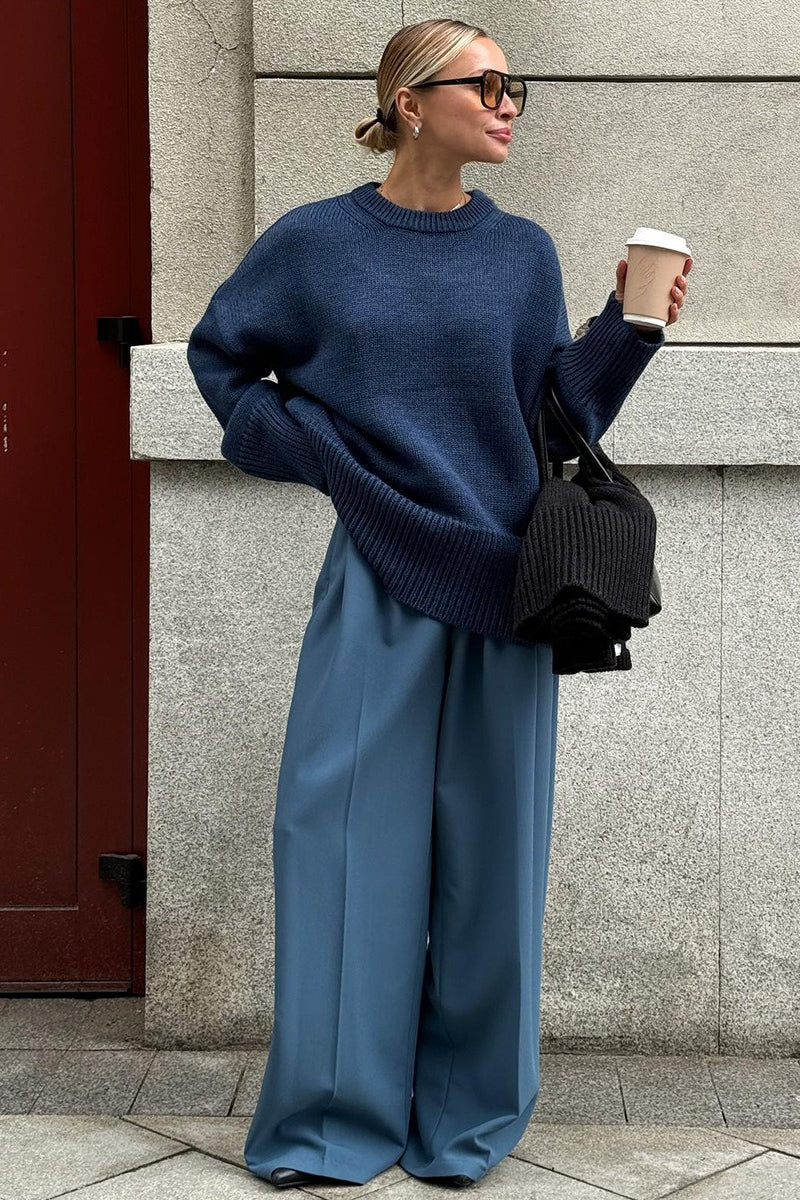 Jocelyn | Pull en tricot oversized à manches longues et épaules tombantes pour femmes