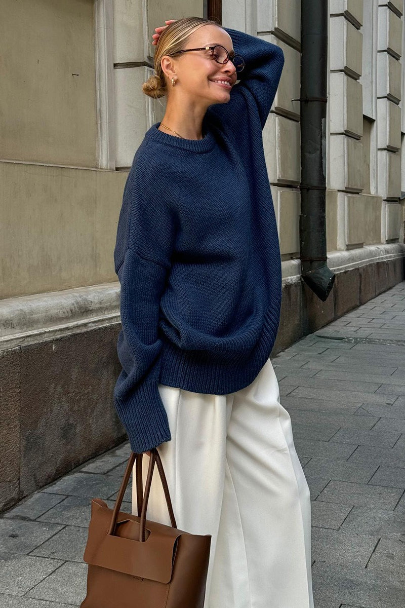 Jocelyn | Pull en tricot oversized à manches longues et épaules tombantes pour femmes